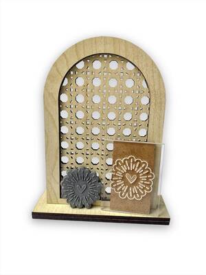 Pop-it mini acrylic stamp Heart Firework; 5x4 cm