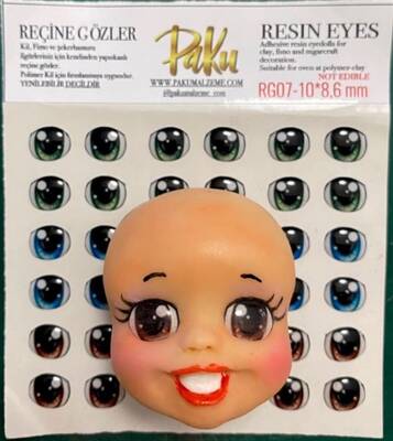 Resin eyes for dolls RG06; 8,0*6,9 mm