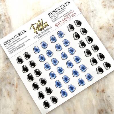 Resin eyes for dolls RG12; 8,0*6,7 mm