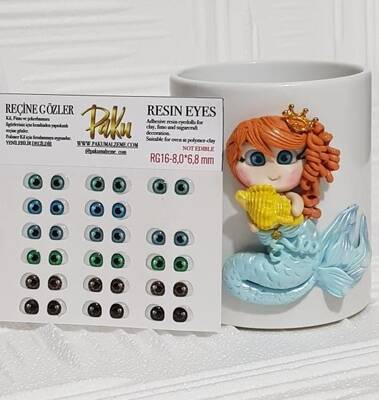 Resin eyes for dolls RG16; 8,0*6,8 mm