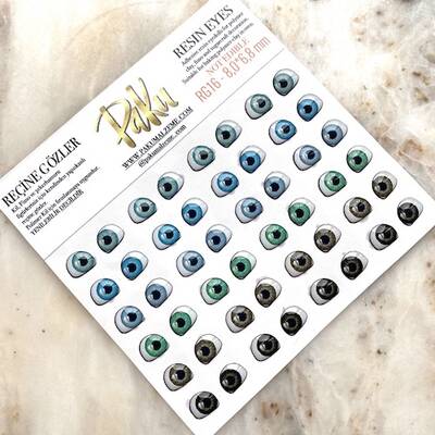 Resin eyes for dolls RG16; 8,0*6,8 mm