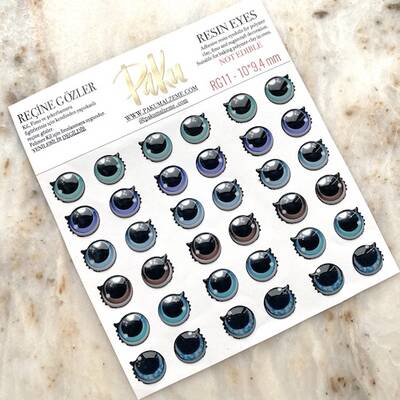 Resin eyes for dolls RG11 Lol Baby; 10*9,4 mm