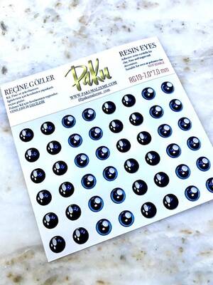 Resin eyes for dolls RG19; 7,0*7,0 mm - 1