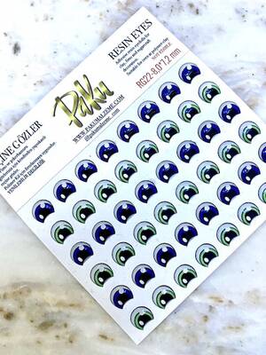 Resin eyes for dolls RG22; 8,0*7,2 mm