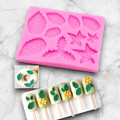 Silicone mold Autumn Leaves; 90x72 mm - Thumbnail