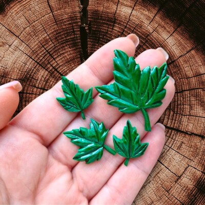 Silicone mold Maple Leaves; 65 mm - Thumbnail