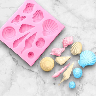 Silicone mold Sea Shells; 8,0*7,5 cm - Thumbnail