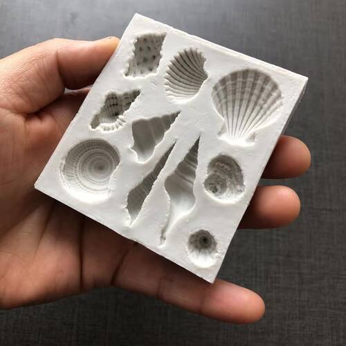 Silicone mold Sea Shells; 8,0*7,5 cm