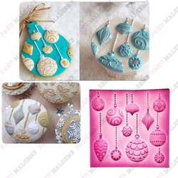 Silikon Christmas Ornaments; 10,3*10,3 cm - Thumbnail