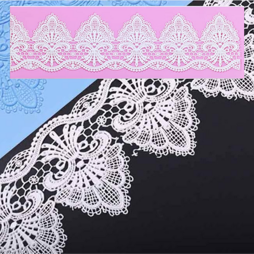 Silikon kalıp 4lü Biye dantel; 38,5*12 cm - 1