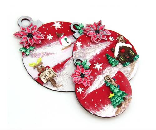 Silikon kalıp 5li Yılbaşı Figür; 75 mm