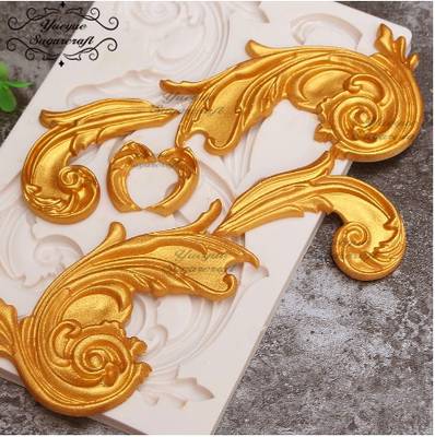 Silicone mold Baroque Scrolls; 19*12 cm