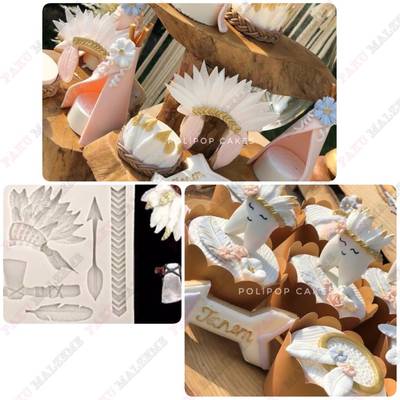 Silikon kalıp Boho Chic Kızılderili; 8,9*8,1 cm