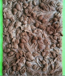 Silicone mold big Flowers Relief; 24*15 cm - Thumbnail