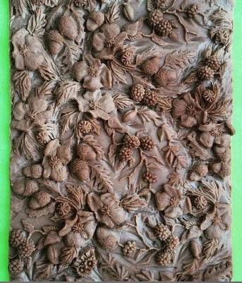 Silicone mold big Flowers Relief; 24*15 cm