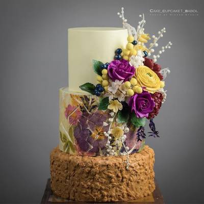 Silicone mold big Flowers Relief; 24*15 cm