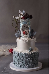 Silicone mold big Flowers Relief; 24*15 cm - Thumbnail