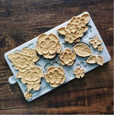 Silicone mold Crochet Flowers; 20,7*12 cm