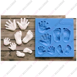 Paku Malzeme - Silicone mold Hands & Feet; kalıp 8,0*8,0 cm