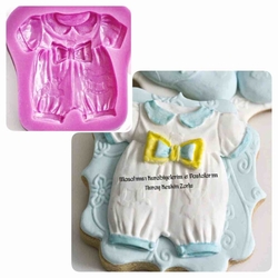 Paku Malzeme - Silicone mold Baby Boy Onesie; 6,3*6,1 cm