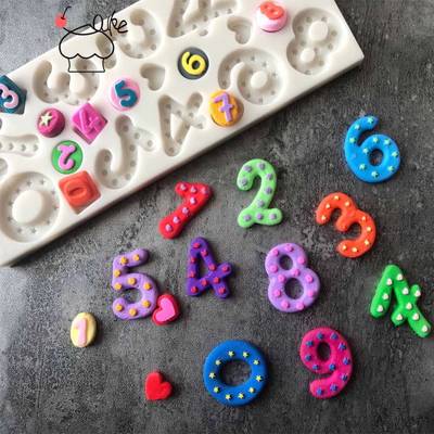 Silicone mold Funky Numbers; 15,7*6 cm