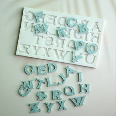 Silicone mold Gothic Alphabet; 16,8*9,8 cm - 1