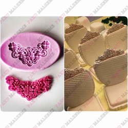 Paku Malzeme - Silicone mold Cookie lace motiffe; 8,0*5,0 cm