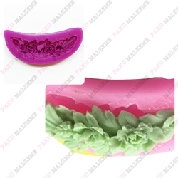 Paku Malzeme - Silicone mold Mini Rose Swag; 6,2*2 cm