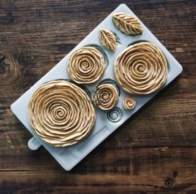 Silicone mold Ruffles; 20,7*12 cm