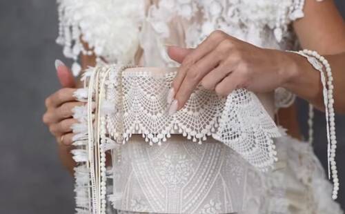 Silikon kalıp Star Lace dantel; 34*11,5 cm