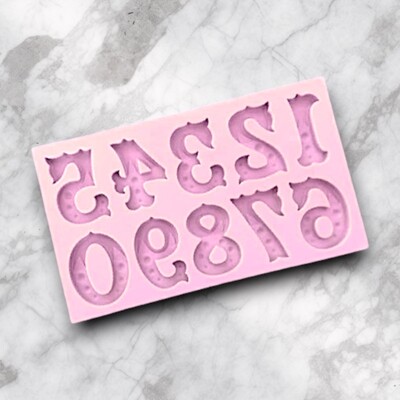 Paku Malzeme - Silikon kalıp Zebrawood Rakamlar; 10x5,7 cm