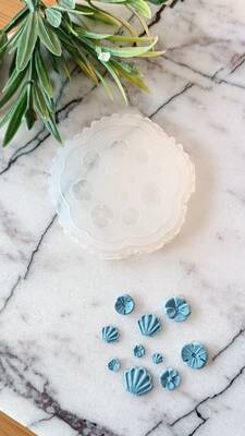 Silicone mold Miniature Flower and Leaf-5; 5*5 cm