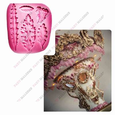 Silicone mold Vintage Leafs; 10,5*8,3 cm