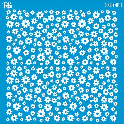 Paku Malzeme - Silk Screen Mini Coll. Daisy-2; 11x11 cms