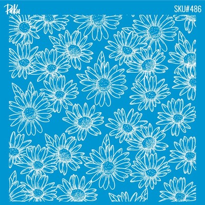 Paku Malzeme - Silk Screen Mini Coll. Daisy-3 11x11 cms