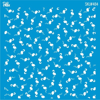 Paku Malzeme - Silk Screen Mini Coll. Mini Flamingo; 11x11 cms