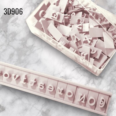 Paku Malzeme - Stamp kaşe ALFABE Serif Font (1)