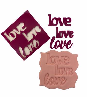 Stamp embossers LOVE LOVE LOVE; 7*7. cm