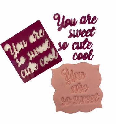 Stamp embossers YOU ARE SO SWEET; 7*7 cm - 1