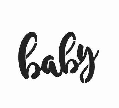 Stencil Baby Calligraphy