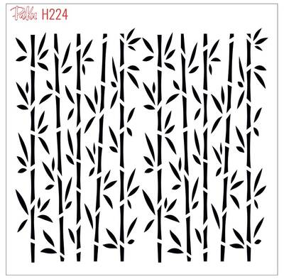 Stencil Bambu; 15*15 cm