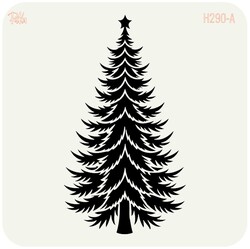 Paku Malzeme - Stencil Big Pine Tree-2