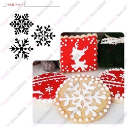 Paku Malzeme - Stencil Kartanesi Big Snowflakes; 15*15 cm