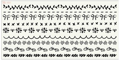 Paku Malzeme - Stencil Boho Jardin; 40*20 cm