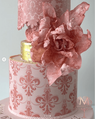 Stencil Chandelier Damask; 33x22 cm