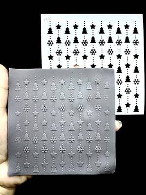 Stencil Christmas Pattern; 11*11 cm