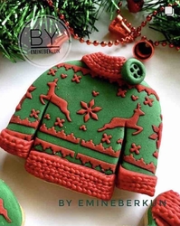 Stencil Christmas Sweater; 15*15 cm - Thumbnail