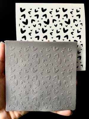Stencil Confetti Hearts; 11*11 cm