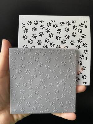 Stencil Cute Paws; 11*11 cm