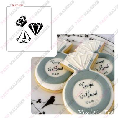 Stencil Diamond Rings; 15*15 cm